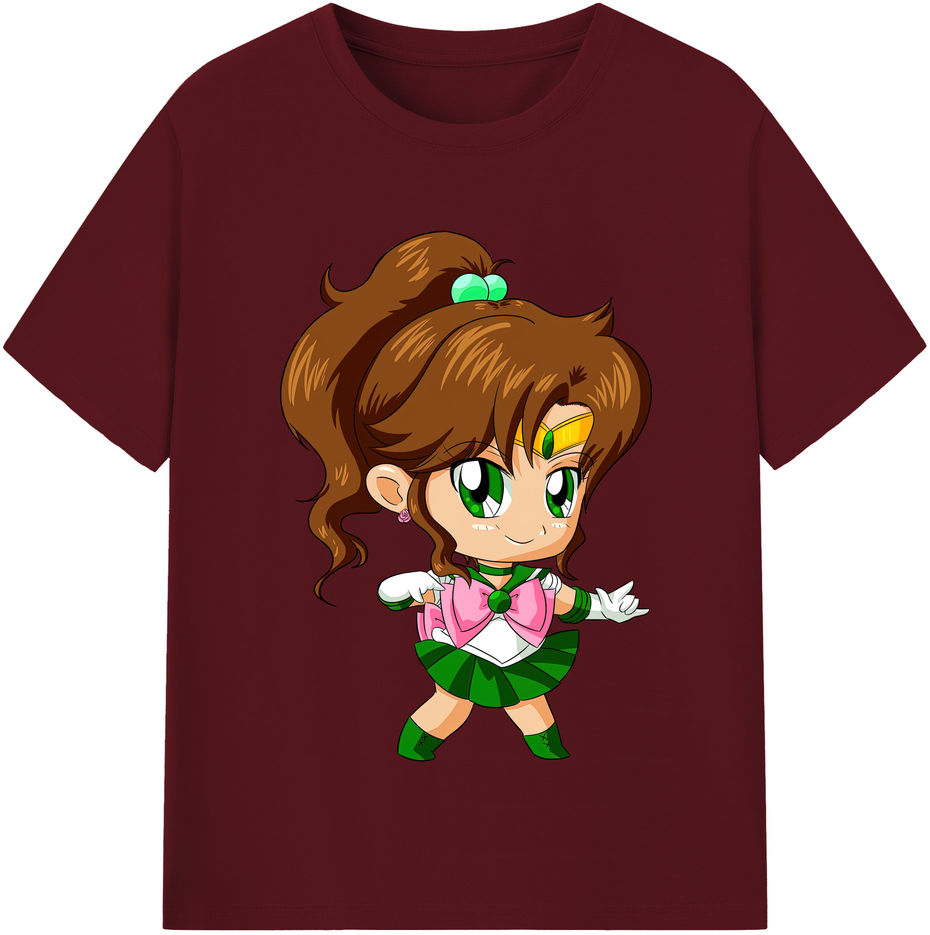 （画像用） 美少女戦士セーラームーン 木野 まこと きの まこと Sailor Moon Kino Makoto （セーラージュピター；Sailor Jupiter） 綿100％半袖Tシャツ（フロントプリント）